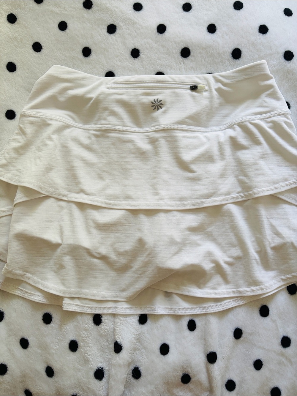 Athleta White Ruffle Skirt/Skort XS